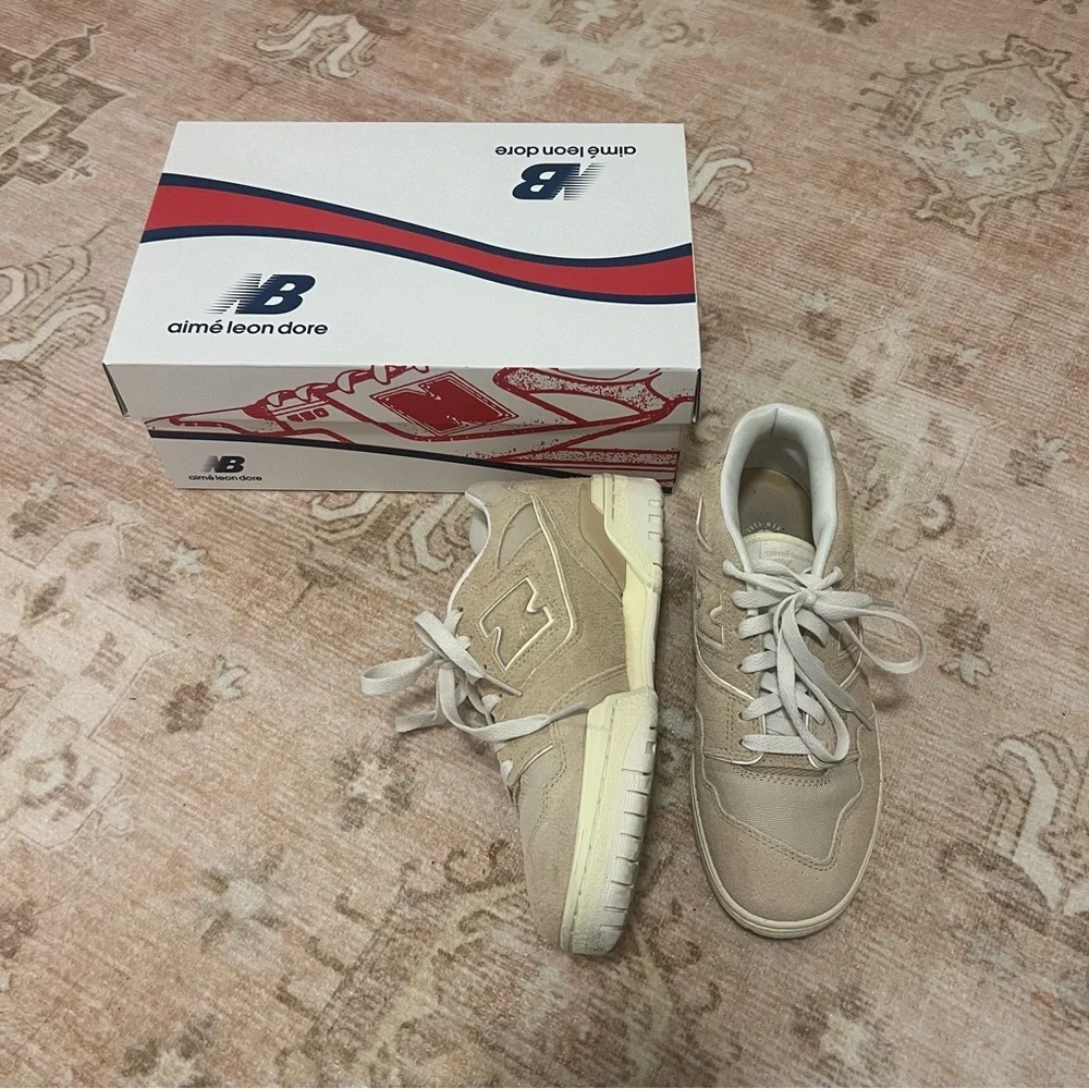 Limited Edition New Balance 550 x Aime Leon Dore Low suede Taupe Beige​ - Picture 2 of 8